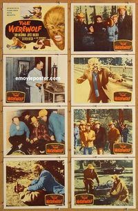 s772 WEREWOLF 8 movie lobby cards '56 great wolf-man horror images!