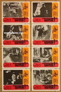 s779 WHIP & THE BODY 8 movie lobby cards '65 Mario Bava, Chris Lee