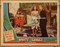 s782 WHITE SAVAGE movie lobby card '43 sexy Maria Montez!
