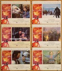 s783 WILLOW 6 English movie lobby cards '88 Val Kilmer, George Lucas, Ron Howard
