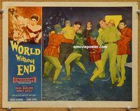s789 WORLD WITHOUT END movie lobby card '56 Hugh Marlowe, sci-fi!