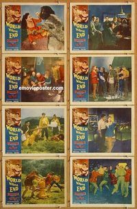 s788 WORLD WITHOUT END 8 movie lobby cards '56 Hugh Marlowe, sci-fi!