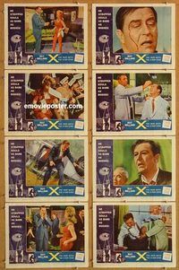 s790 X THE MAN WITH THE X-RAY EYES 8 movie lobby cards '63 Corman