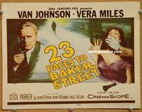 v089 23 PACES TO BAKER STREET title movie lobby card '56 Van Johnson, Miles
