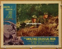 v229 AMAZING COLOSSAL MAN movie lobby card #4 '57 soldiers, AIP