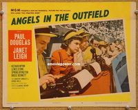 v237 ANGELS IN THE OUTFIELD movie lobby card #4 '51 baseball!