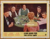 v281 BIG HAND FOR THE LITTLE LADY movie lobby card #5 '66 poker climax!