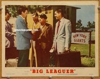 v282 BIG LEAGUER movie lobby card #4 '53 Edward G. Robinson, baseball