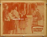 v297 BLONDIE'S HOLIDAY movie lobby card '47 Penny Singleton, Lake