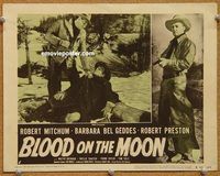 v301 BLOOD ON THE MOON movie lobby card #5 R53 Robert Mitchum