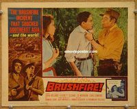 v322 BRUSHFIRE movie lobby card #2 '62 John Ireland, Sloane
