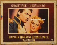 v337 CAPTAIN HORATIO HORNBLOWER movie lobby card #1 '51 Gregory Peck