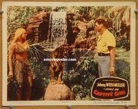 v338 CAPTIVE GIRL movie lobby card '50 Jungle Jim, Johnny Weissmuller