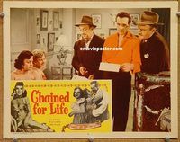 v348 CHAINED FOR LIFE movie lobby card #2 '51 Hilton Siamese Twins!