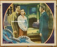 v347 CHAINED movie lobby card '34 Joan Crawford, Clark Gable