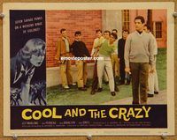 v367 COOL & THE CRAZY movie lobby card #1 '58 AIP, seven savage punks!