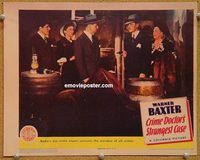 v371 CRIME DOCTOR'S STRANGEST CASE movie lobby card '43 Baxter w/ gun!