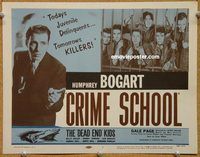 v106 CRIME SCHOOL title movie lobby card R56 Humphrey Bogart, Dead End Kids