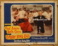v383 DADDY LONG LEGS movie lobby card #4 '55 Fred Astaire, Caron