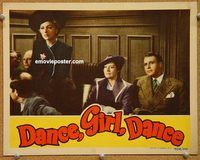 v384 DANCE GIRL DANCE movie lobby card '40 Ralph Bellamy in court!