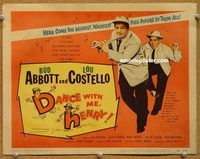 v108 DANCE WITH ME HENRY title movie lobby card '56 Abbott & Costello