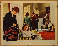 v045 DEAD RECKONING movie lobby card #2 '47 Bogart w/ Scott in chair!