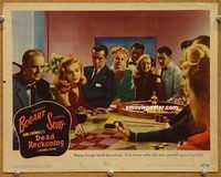 v047 DEAD RECKONING movie lobby card #4 '47 Bogart at roulette wheel!