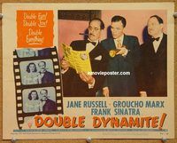 v408 DOUBLE DYNAMITE movie lobby card #4 '52 Groucho Marx, Sinatra