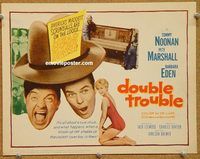 v116 DOUBLE TROUBLE title movie lobby card '60 Noonan, Marshall, Eden