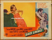v422 EASY LIVING movie lobby card #8 '49 great bad girl image!