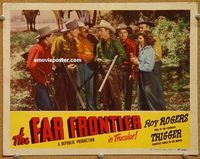 v434 FAR FRONTIER movie lobby card #7 '48 Roy Rogers holding rifle!