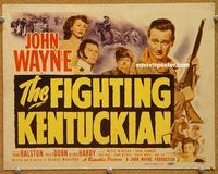 v119 FIGHTING KENTUCKIAN title movie lobby card '49 John Wayne, Hardy