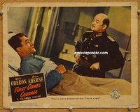 v443 FIRST COMES COURAGE movie lobby card '43 Brian Aherne caught!