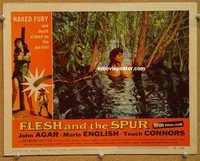 v445 FLESH & THE SPUR movie lobby card #8 '56 naked Marla English!