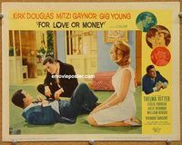 v447 FOR LOVE OR MONEY movie lobby card #5 '63 Douglas, Julie Newmar