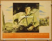 v448 FOR WHOM THE BELL TOLLS movie lobby card '43 Gary Cooper artwork!