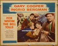 v449 FOR WHOM THE BELL TOLLS movie lobby card #8 R57 Cooper, Bergman