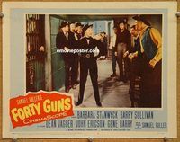 v452 FORTY GUNS movie lobby card #3 '57 Sam Fuller, Barbara Stanwyck