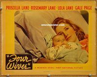 v455 FOUR WIVES movie lobby card '39 one of the Lane Sisters w/baby!