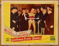 v469 GENTLEMEN PREFER BLONDES movie lobby card #2 '53 Jane Russell