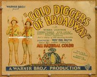 v122 GOLD DIGGERS OF BROADWAY title movie lobby card '29 sexy showgirls!
