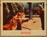 v484 GORGO movie lobby card #4 '61 the beast is captured!