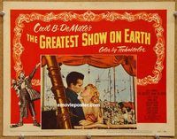 v495 GREATEST SHOW ON EARTH movie lobby card #6 '52 Heston, Hutton