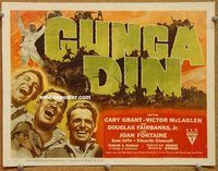 v124 GUNGA DIN title movie lobby card R46 Cary Grant, Victor McLaglen