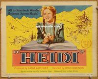v128 HEIDI title movie lobby card '54 Swiss children's classic!