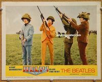 v525 HELP movie lobby card #2 '65 The Beatles, rock & roll classic!