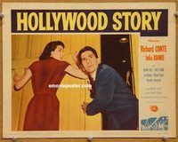 v535 HOLLYWOOD STORY movie lobby card #4 '51 Richard Conte, Julie Adams