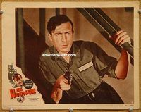 v537 HOODLUM movie lobby card #2 '51 best Lawrence Tierney closeup!