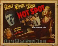 v553 I WAKE UP SCREAMING movie lobby card '41 Betty Grable, Hot Spot!