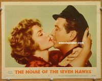 v543 HOUSE OF THE SEVEN HAWKS movie lobby card #5 '59 Robert Taylor